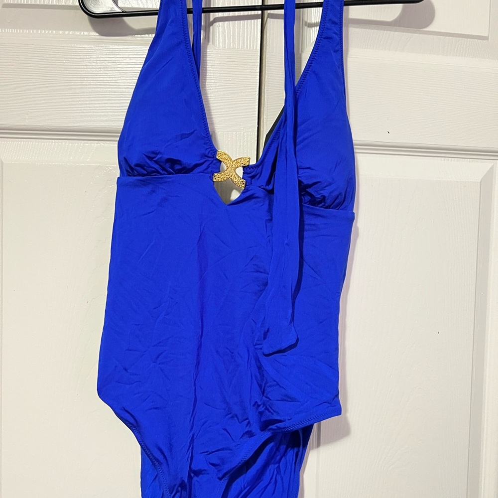 Blue  One Piece Swimsuit